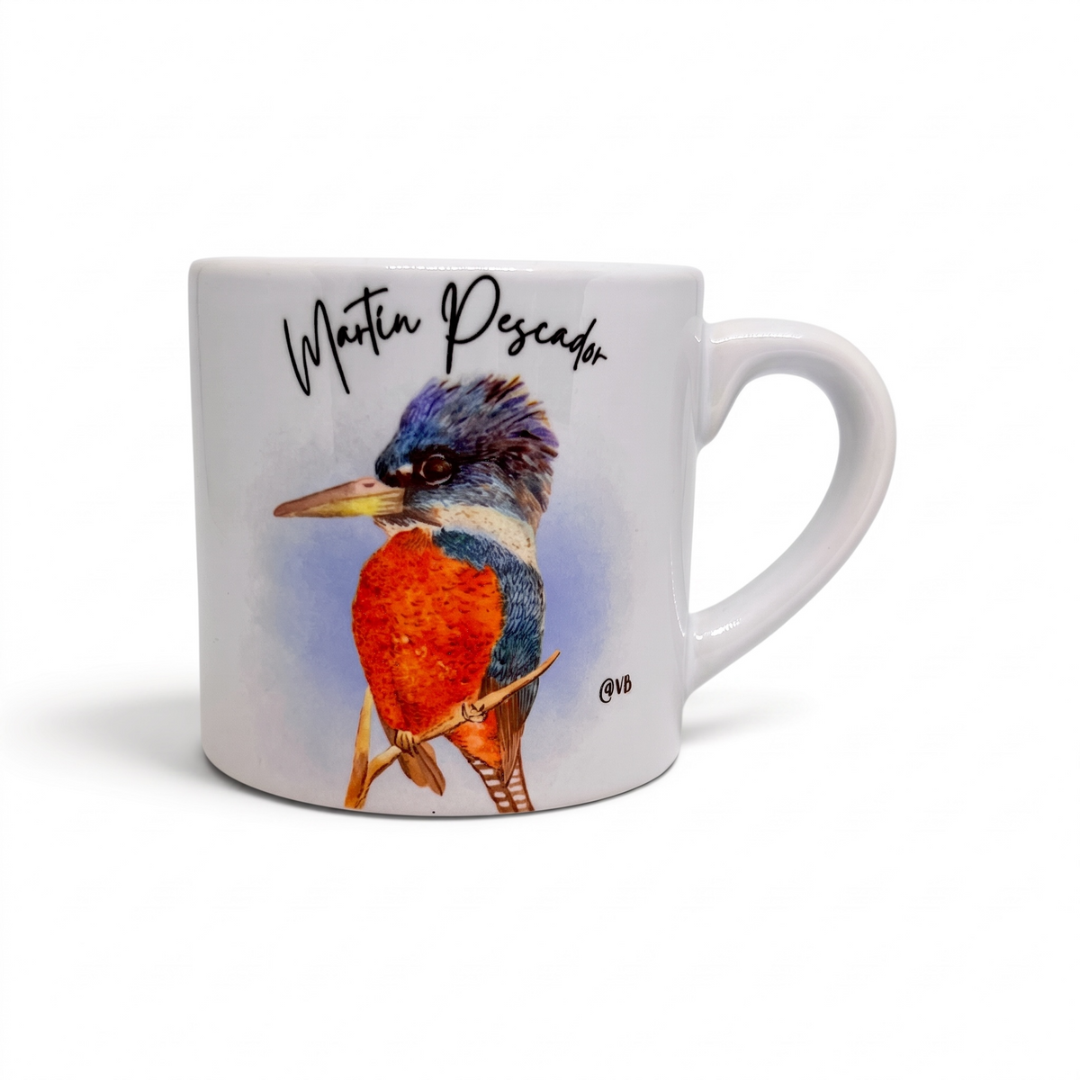 Taza de Cerámica Ilustrada con Aves de Chile Alas y raíces