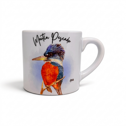 Taza de Cerámica Ilustrada con Aves de Chile Alas y raíces