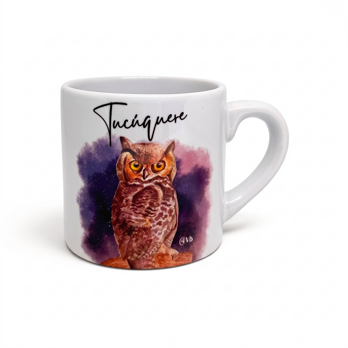 Taza de Cerámica Ilustrada con Aves de Chile Alas y raíces