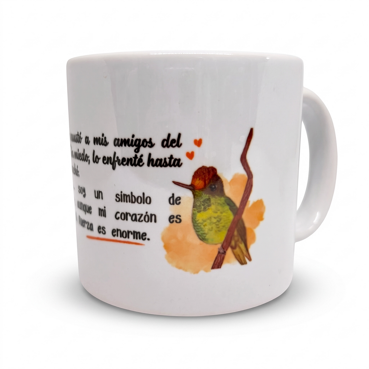 Taza de Cerámica Ilustrada con Aves de Chile Alas y raíces