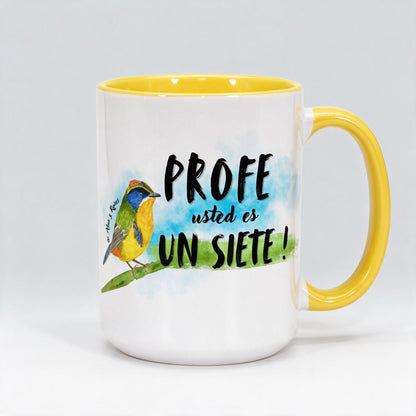 Taza de cerámica para profesores de Alas y raíces